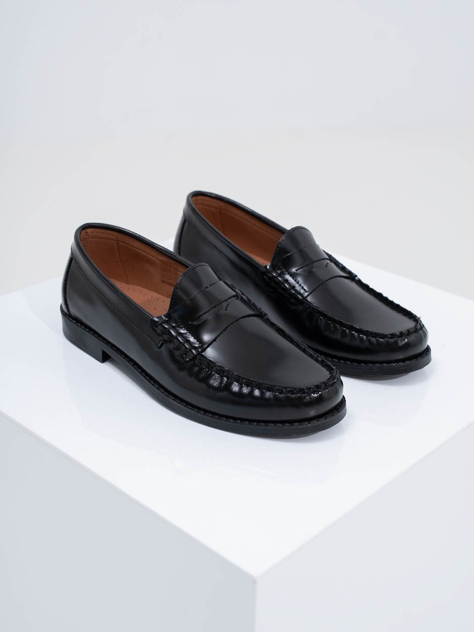 Bianco Pop Penny Loafer Polido Leather Black