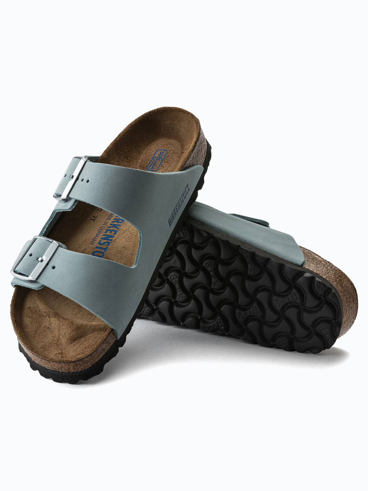 Birkenstock Arizona Soft Footbed Faded Aqua