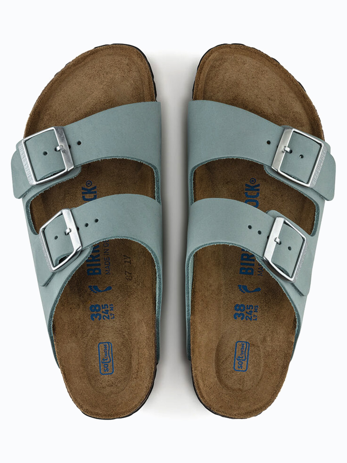 Birkenstock Arizona Soft Footbed Faded Aqua
