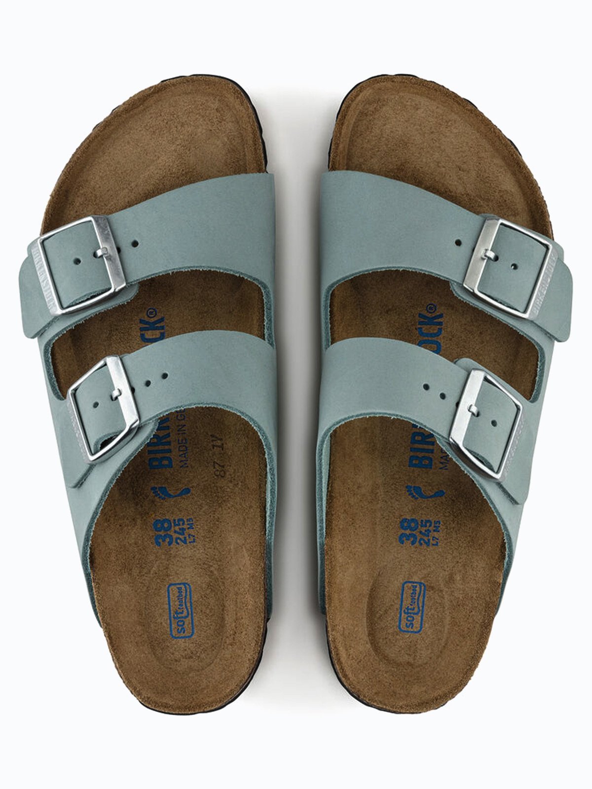 Birkenstock Arizona Soft Footbed Faded Aqua