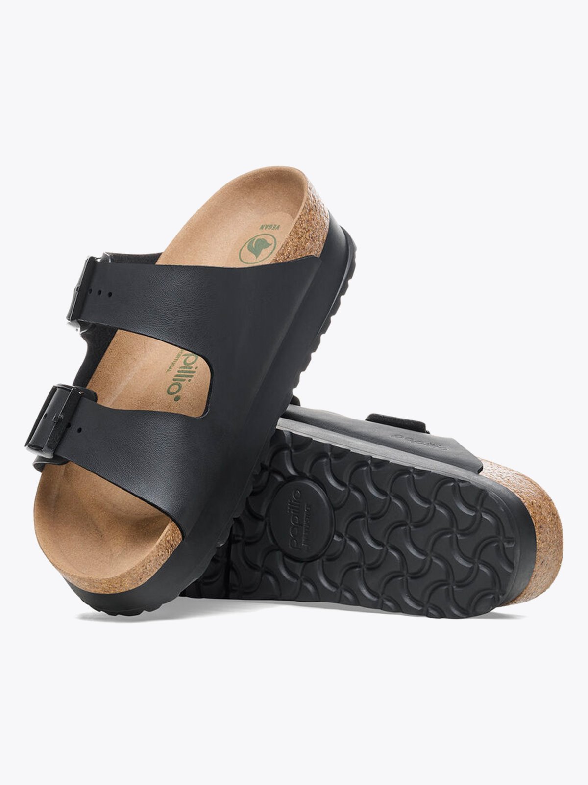Birkenstock Arizona PAP Platform Birko-Flor Black