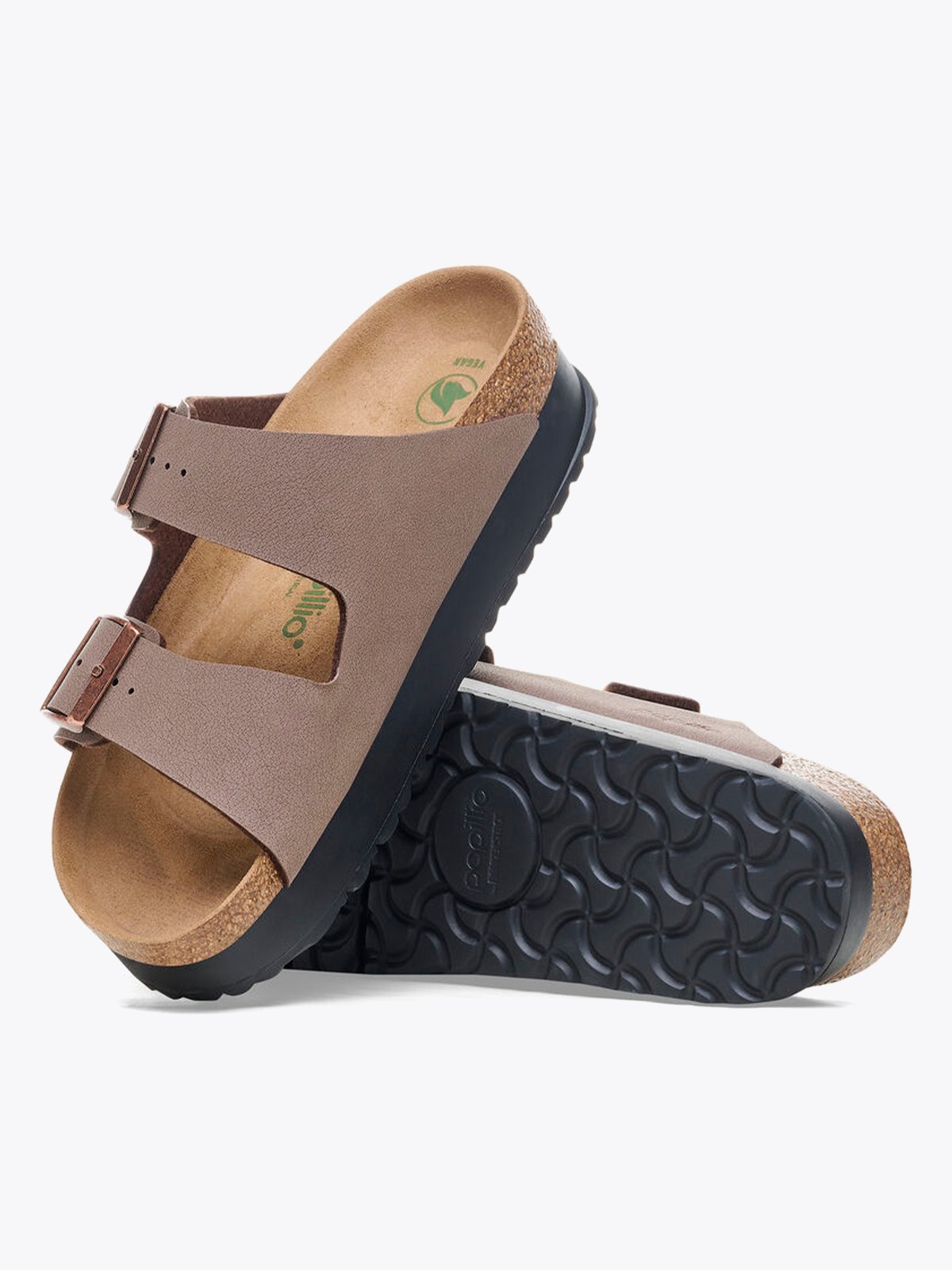 Birkenstock Arizona PAP Platform Birko-Flor Mocha