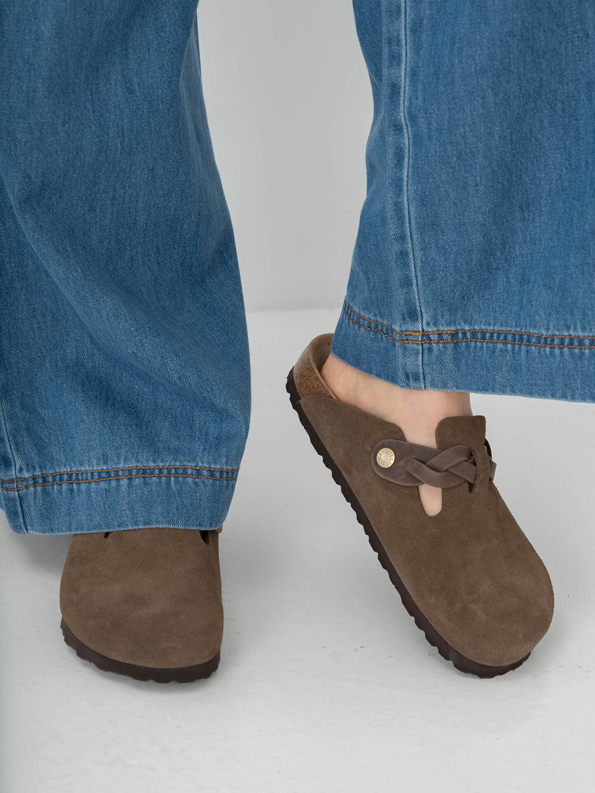 Birkenstock Boston Braided Suede Leather Carafe