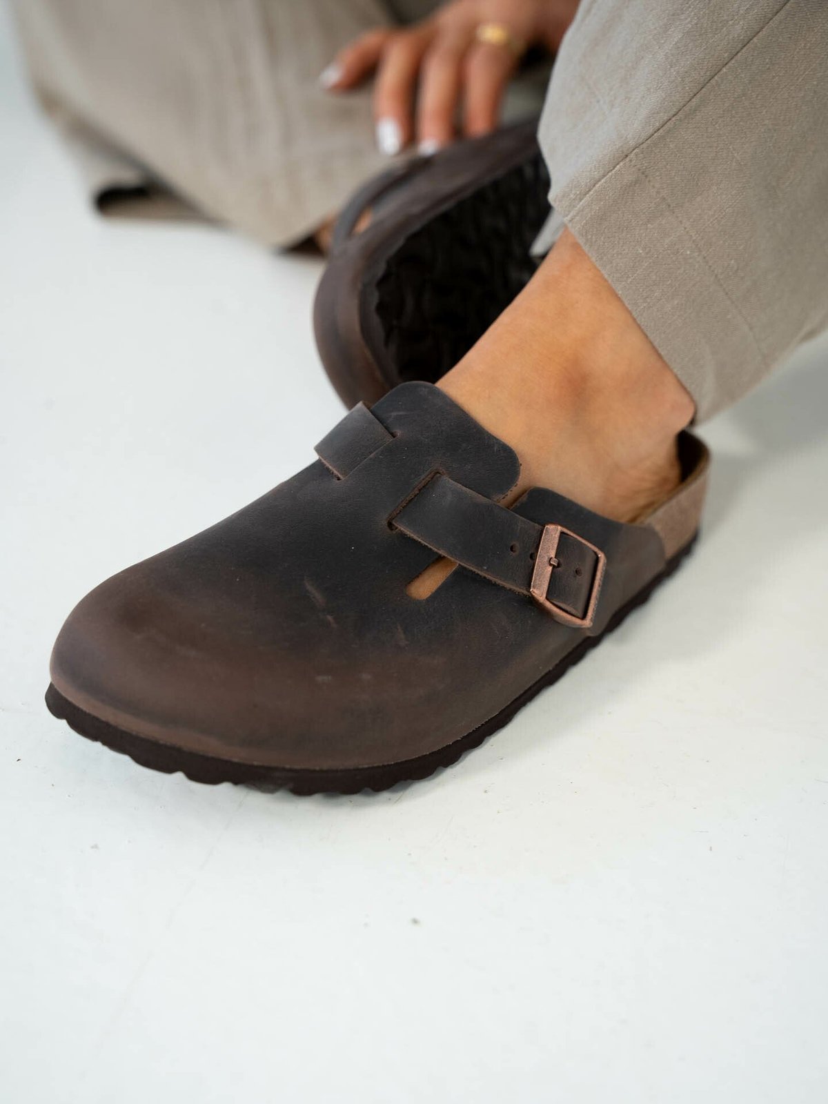 Birkenstock Boston Oiled Leather Habana