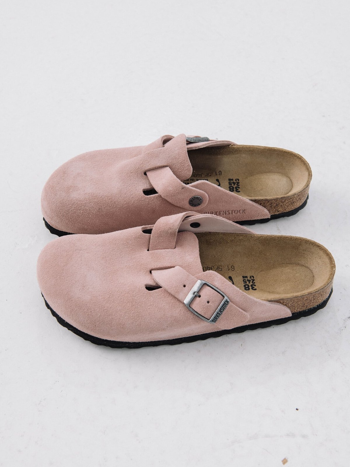 Birkenstock Boston Suede Leather Pink Clay