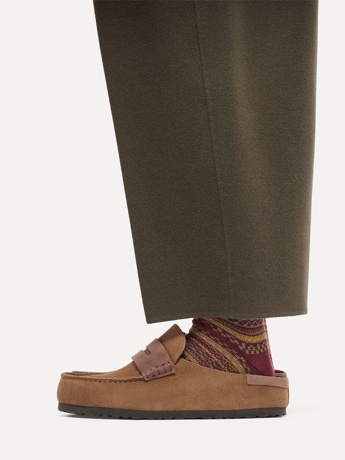 Birkenstock Naples Wrapped Mixed Leather Dark Tea