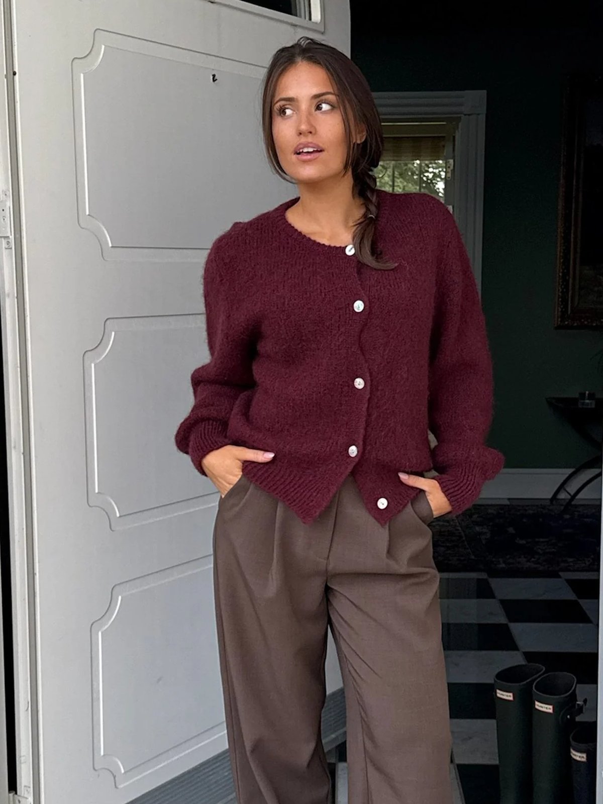 BYIC IdaIC Cardigan Bordeaux