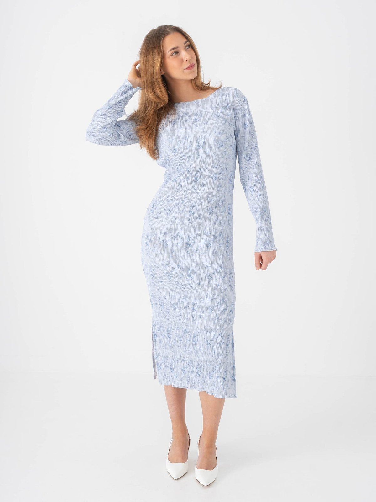 BYIC Oda Dress Soft Blue Blossom