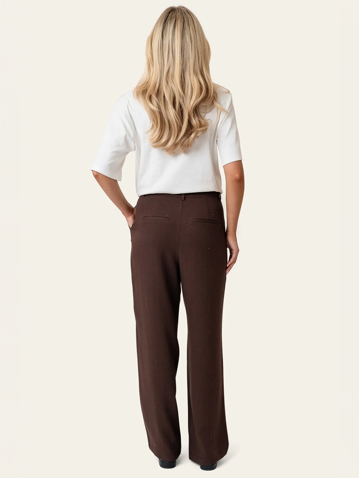 BYIC Celina pants Dark Brown Texture