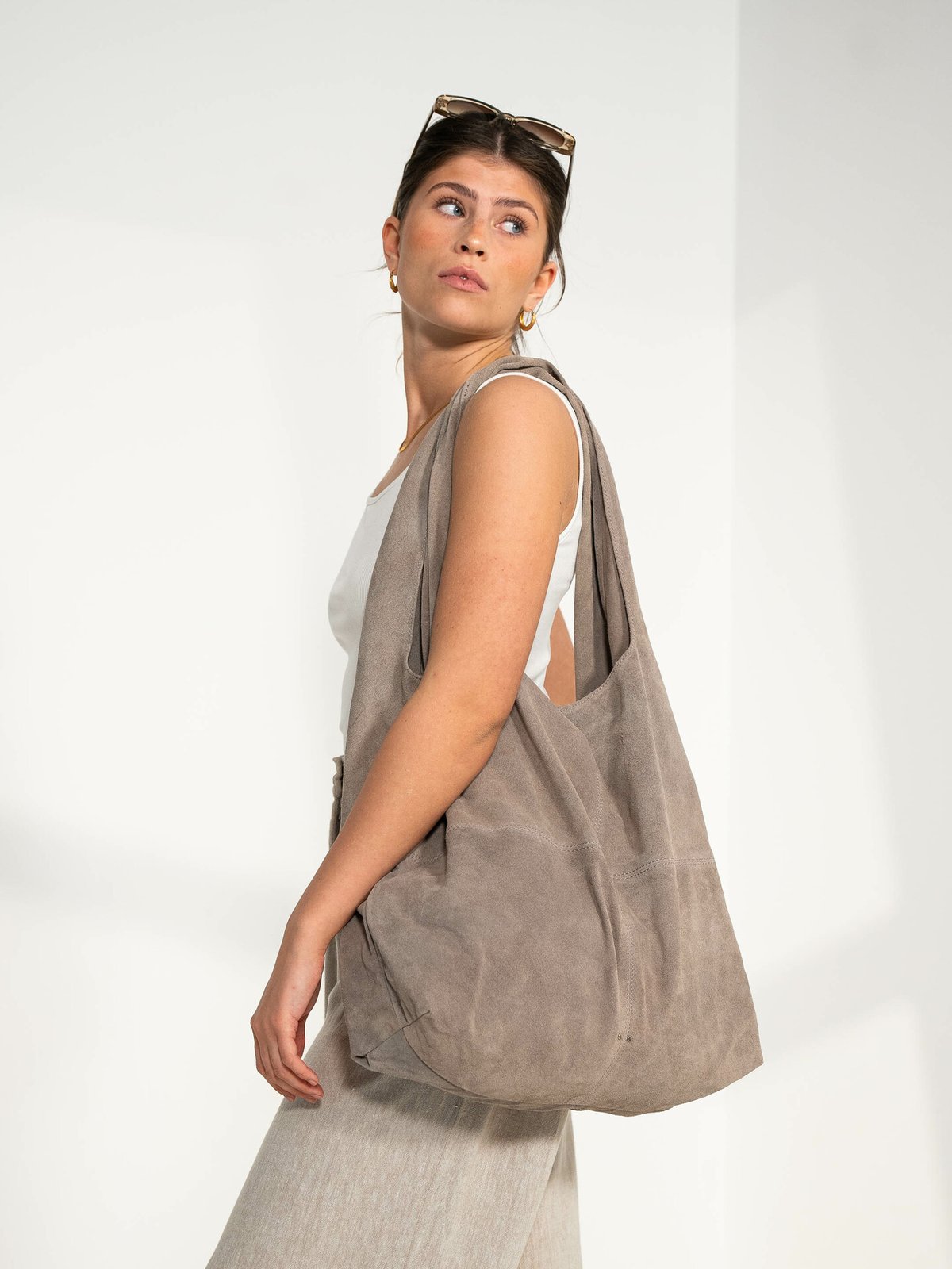 Becksöndergaard Suede Dalliea Bag Porpoise gray