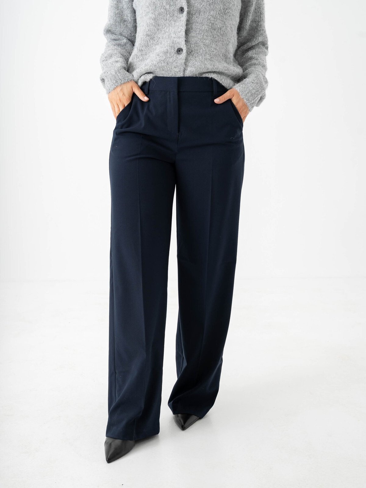 B.YOUNG Danta Wide Leg Pants 2 Copenhagen Night