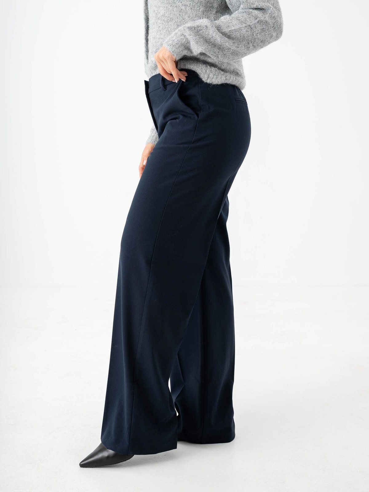 B.YOUNG Danta Wide Leg Pants 2 Copenhagen Night