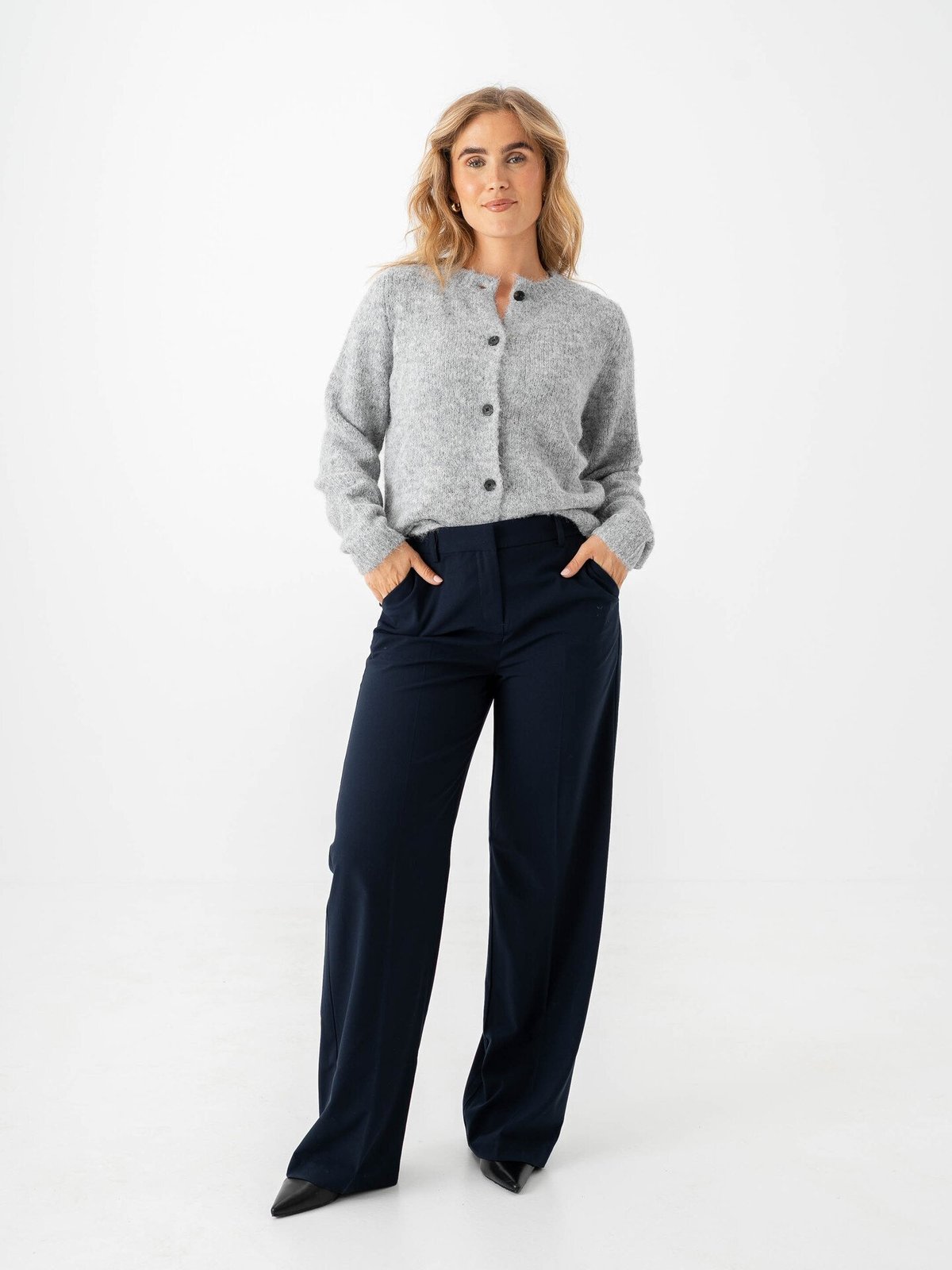 B.YOUNG Danta Wide Leg Pants 2 Copenhagen Night