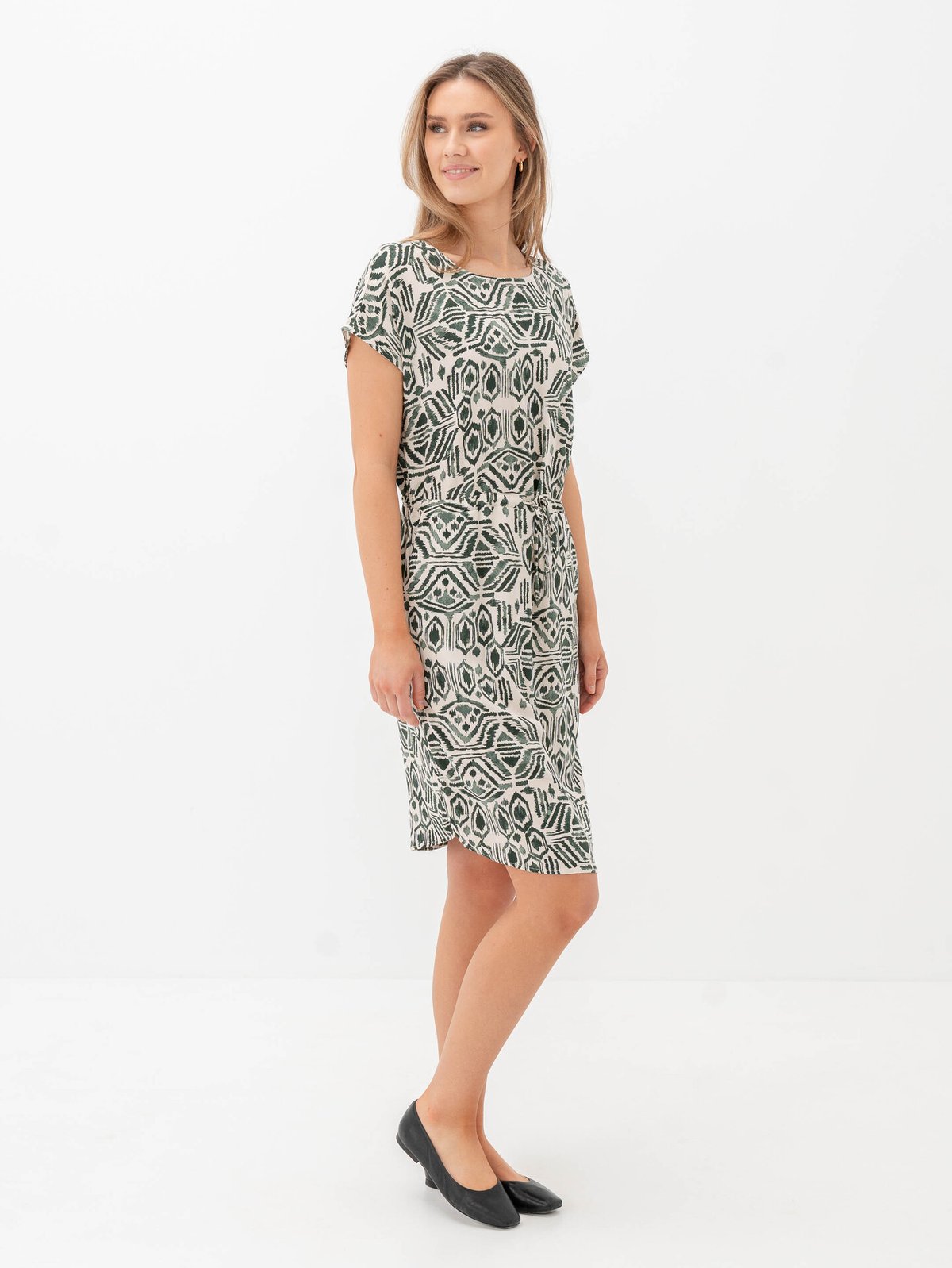 B.YOUNG Mjoella Oneck Dress Ethnic Sea Spray