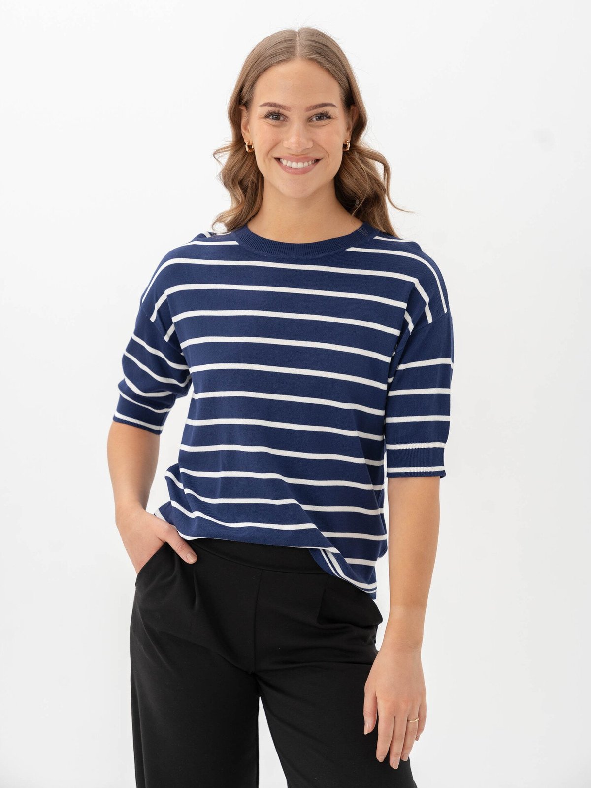 B.YOUNG Morla T-shirt Medieval Blue Mix