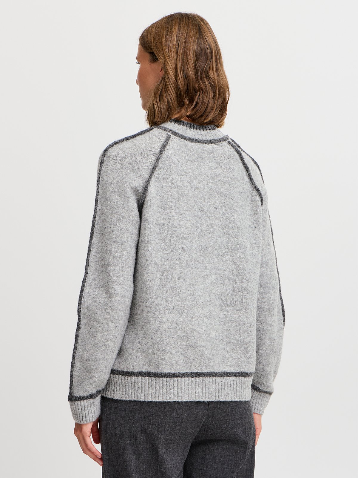 B.YOUNG Ninna W.Turtle Neck Mid Grey Melange Mix