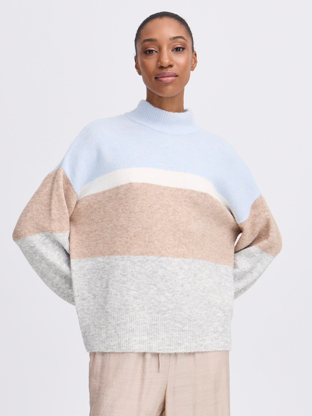 B.YOUNG Omea Striped Jumper 2 Angell Falls Mix