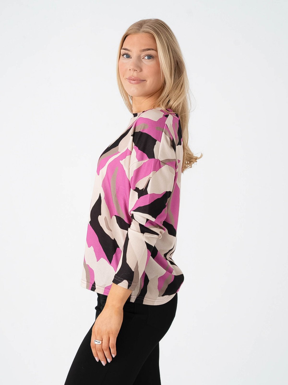 B.YOUNG Pieta All Over Print Top Philox Pink