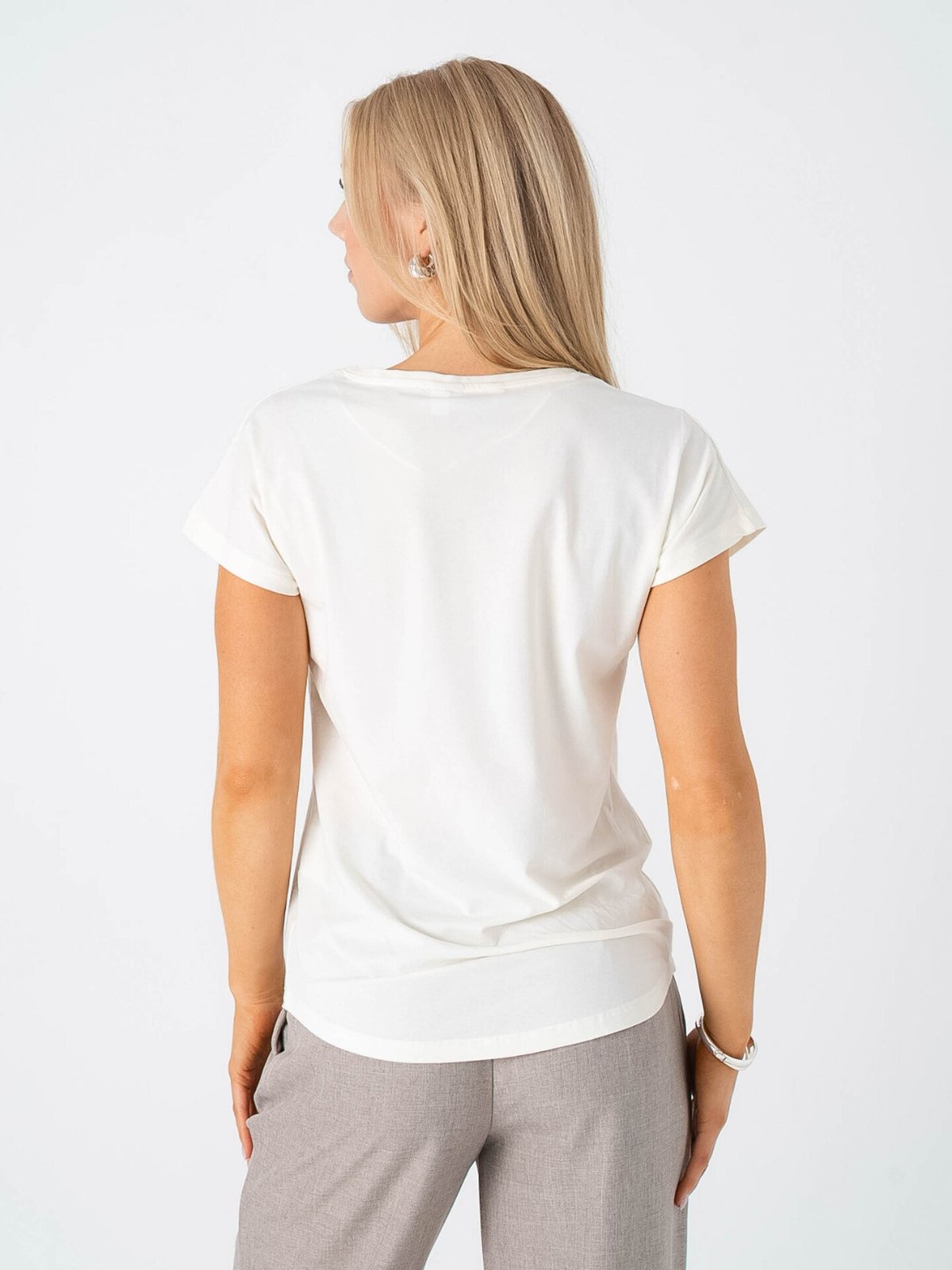 B.YOUNG Pamila V Tee Off White