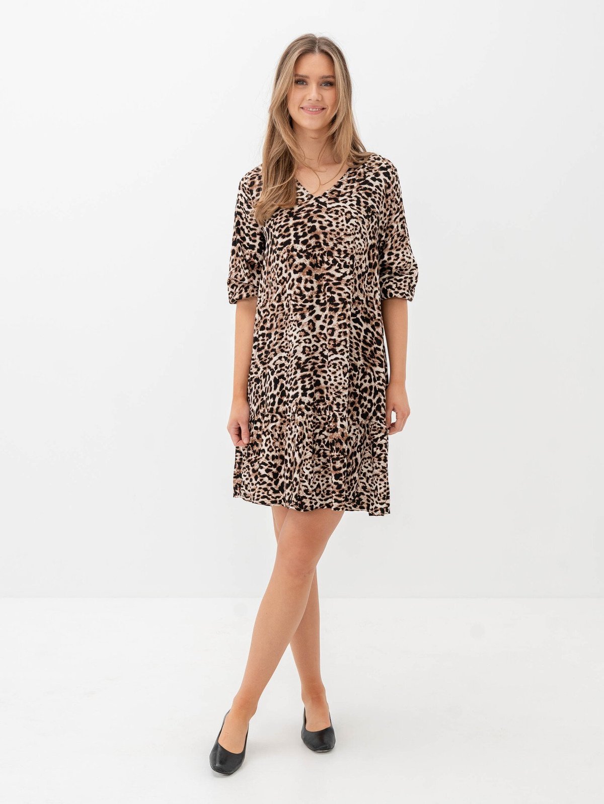 B.YOUNG Mjoella Tunic Dress Birch Leopard