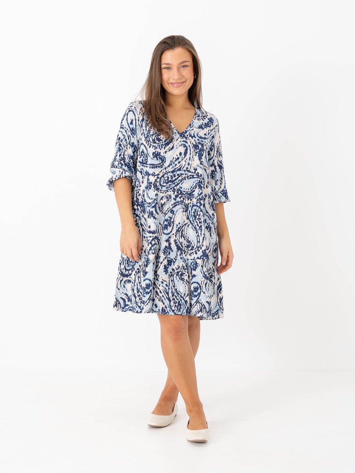 B.YOUNG Mjoella Tunic Dress Blue Paisley