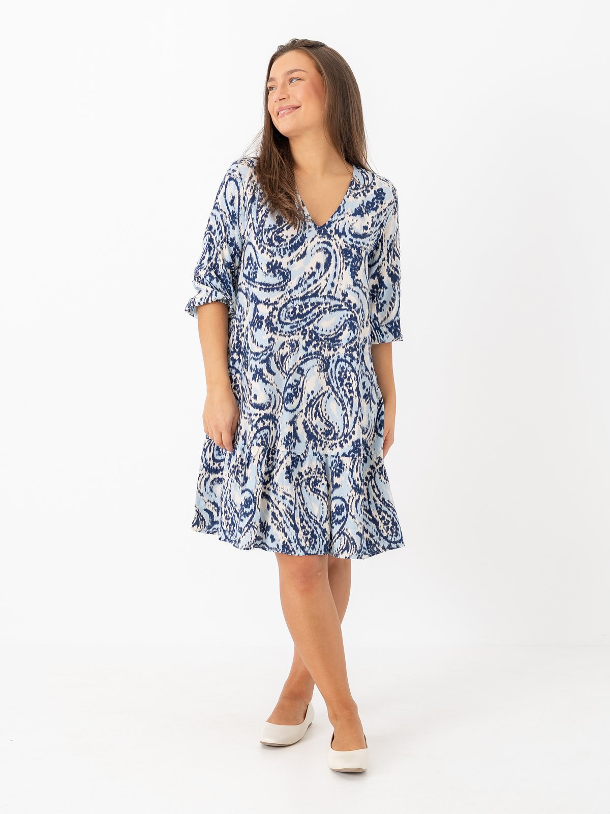 B.YOUNG Mjoella Tunic Dress Blue Paisley