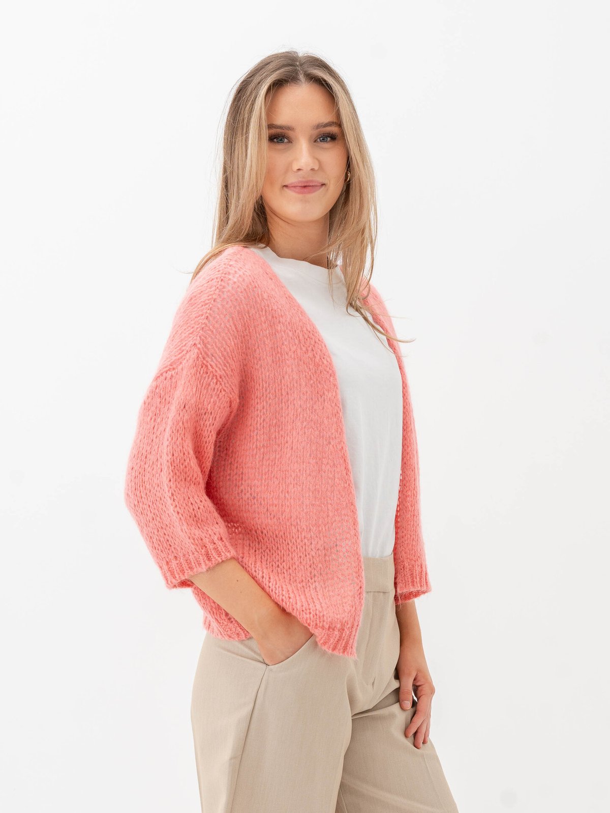 B.YOUNG Nonax Cardigan 2 Knit1 Desert Rose Melange