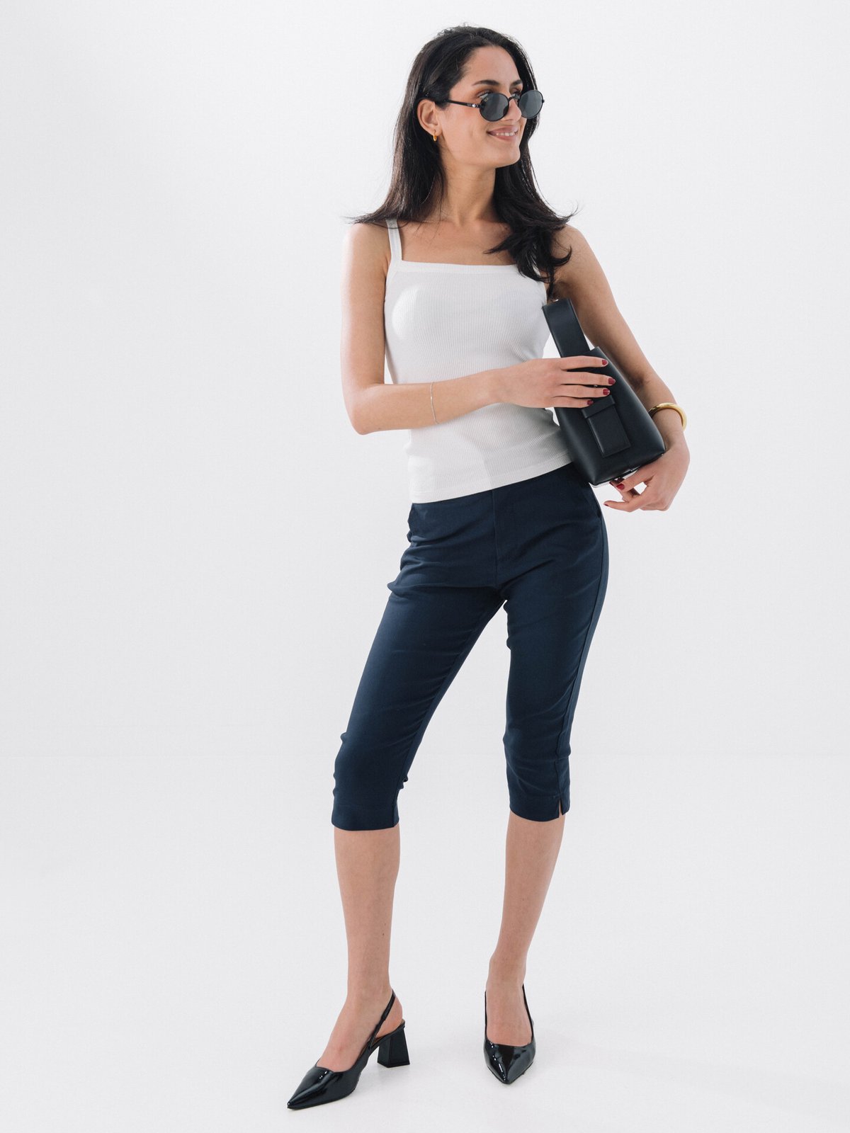 B.YOUNG Dixi Capri Pants Copenhagen Night