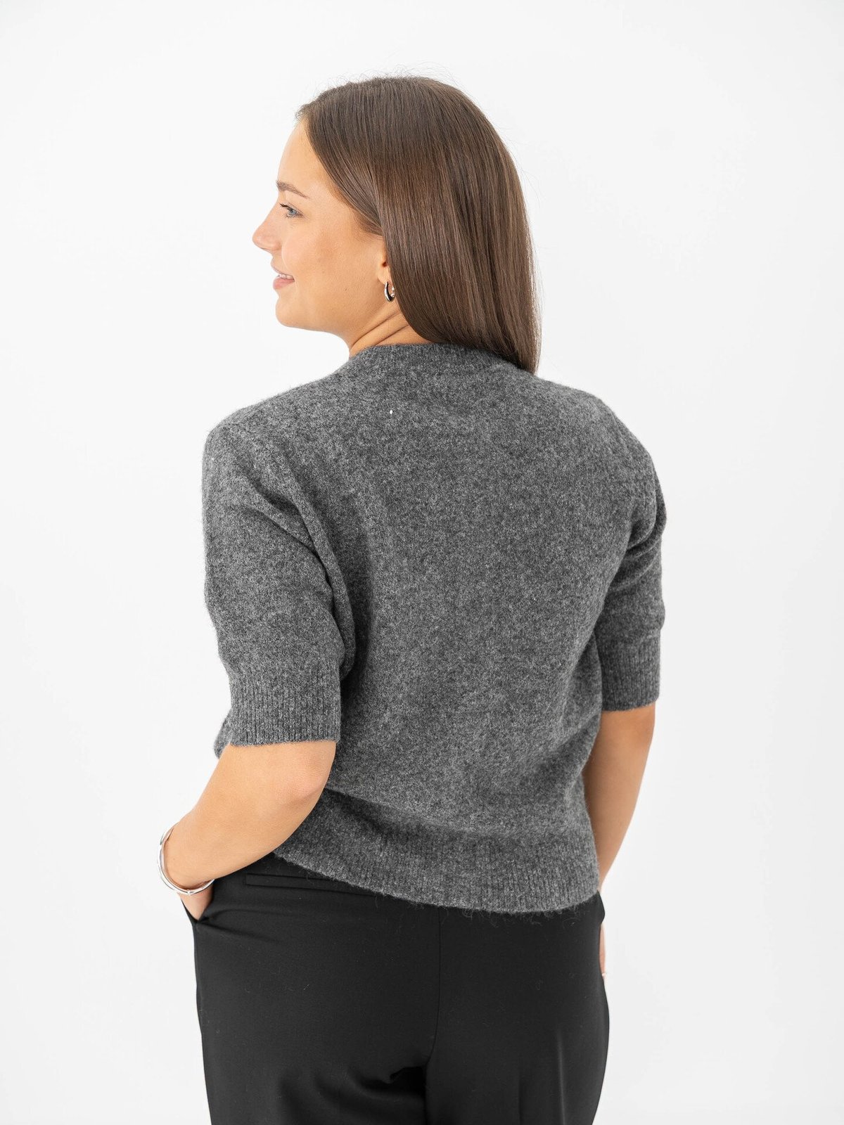 B.YOUNG Omea Deco Cardigan Dark Grey Melange