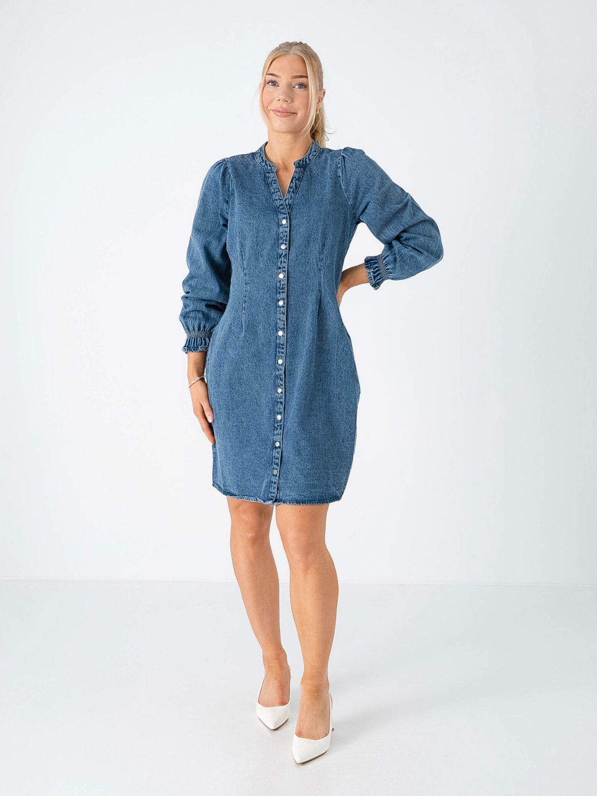 B.YOUNG Kapuca Vneck Dress Denim