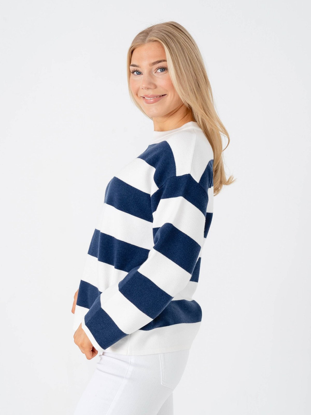 B.YOUNG Otari Stripe Jumper Medieval Blue Stripe