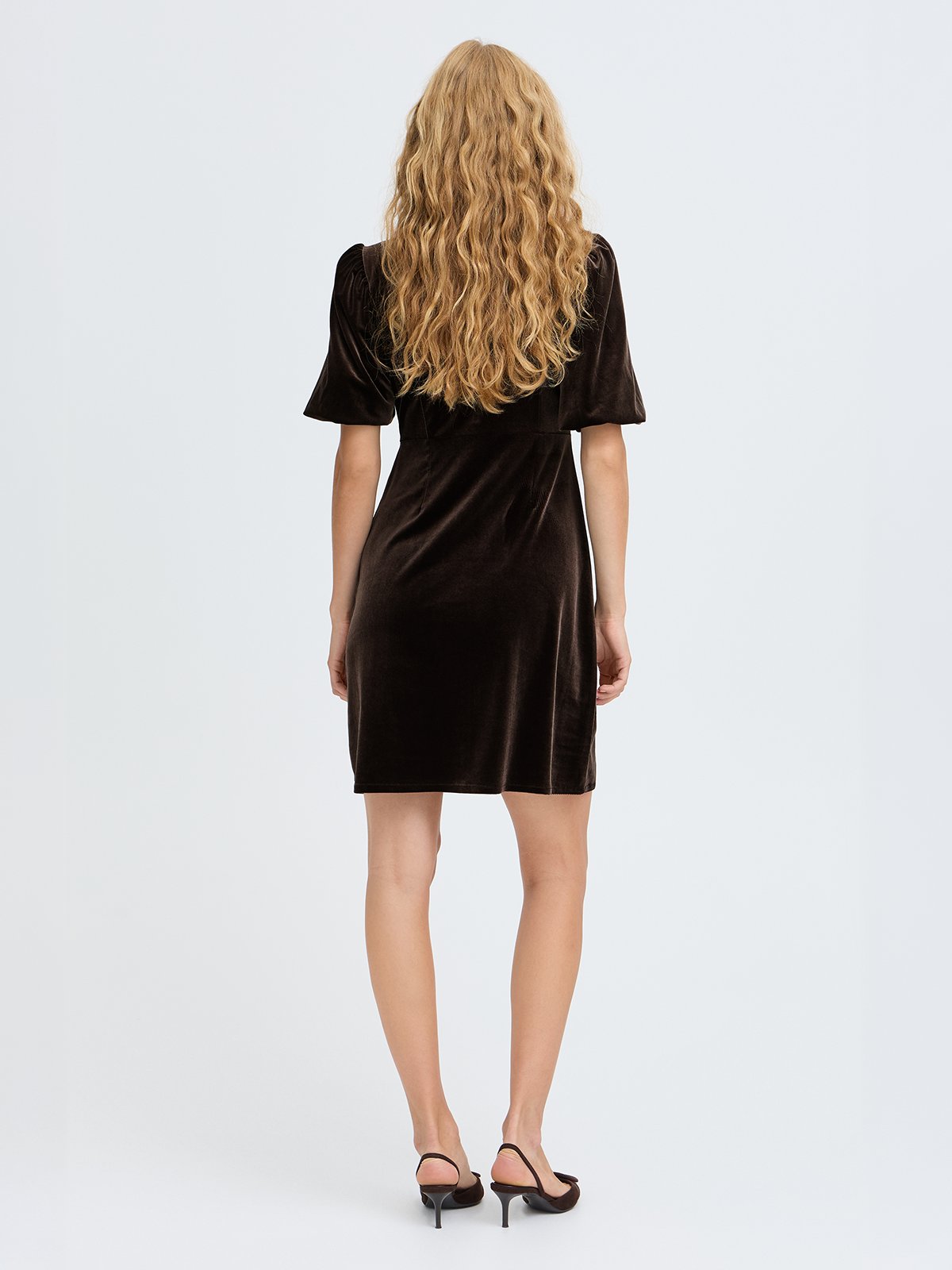 B.YOUNG Perlina Balloon Sleeve Dress Java