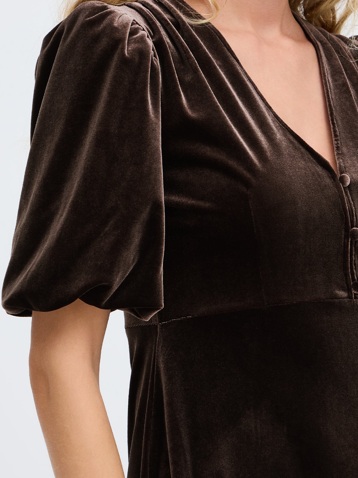 B.YOUNG Perlina Balloon Sleeve Dress Java