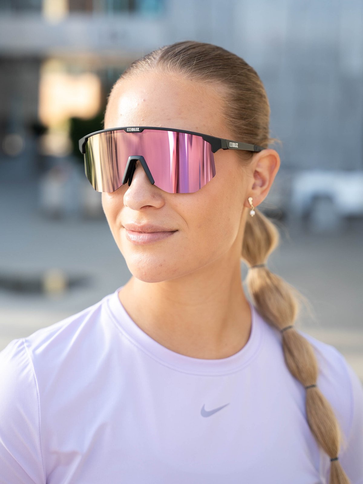 Bliz Hero Small Frame: Matt Black / Lens: Brown with Pink Multi