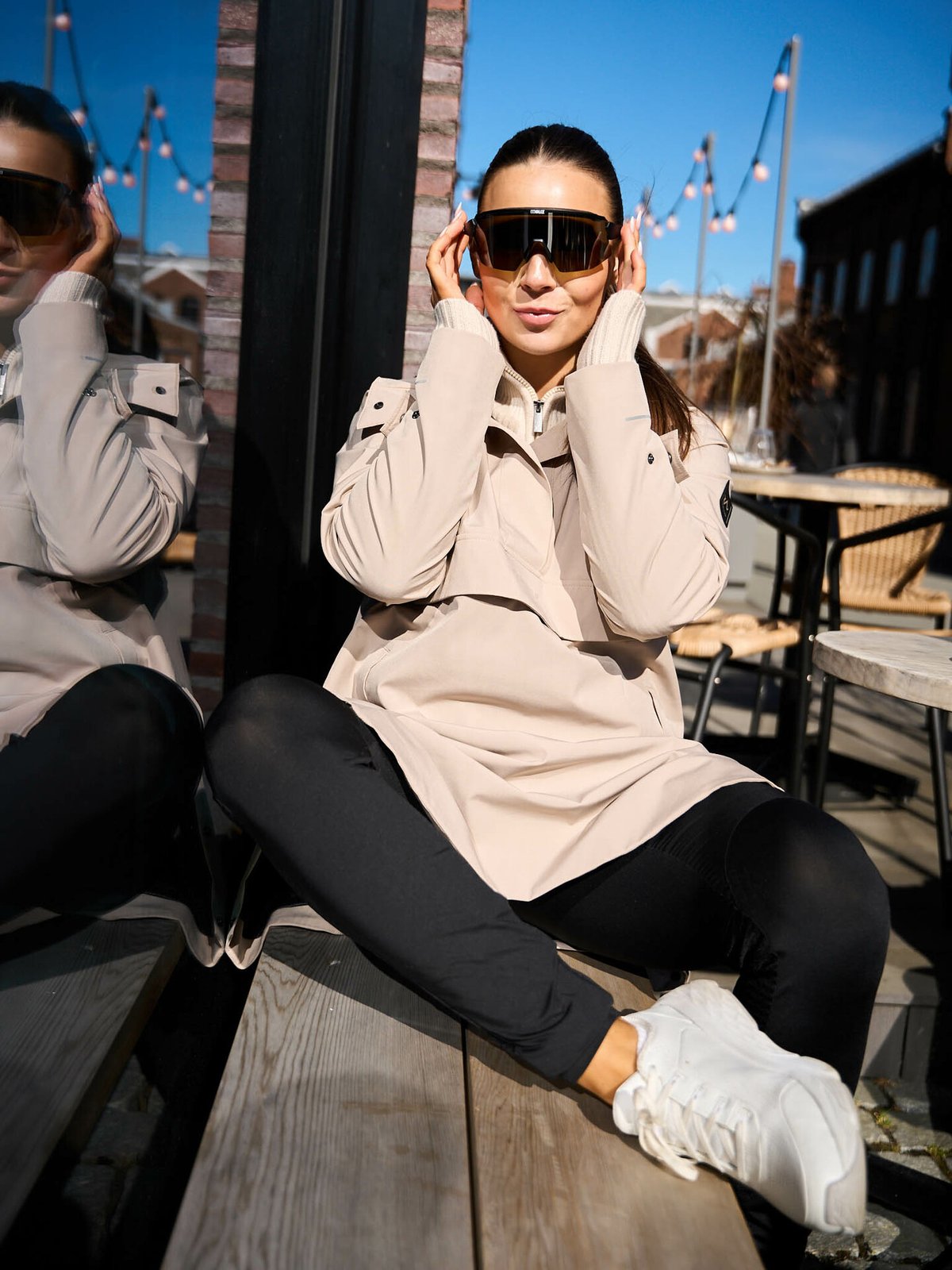 Bliz Breeze Ramme: Matt Black / Glass: Brown Silver