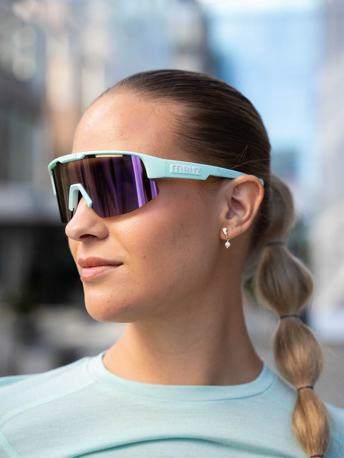 Bliz Matrix Small Matt Pastel Mint / Brown W Rose Multi