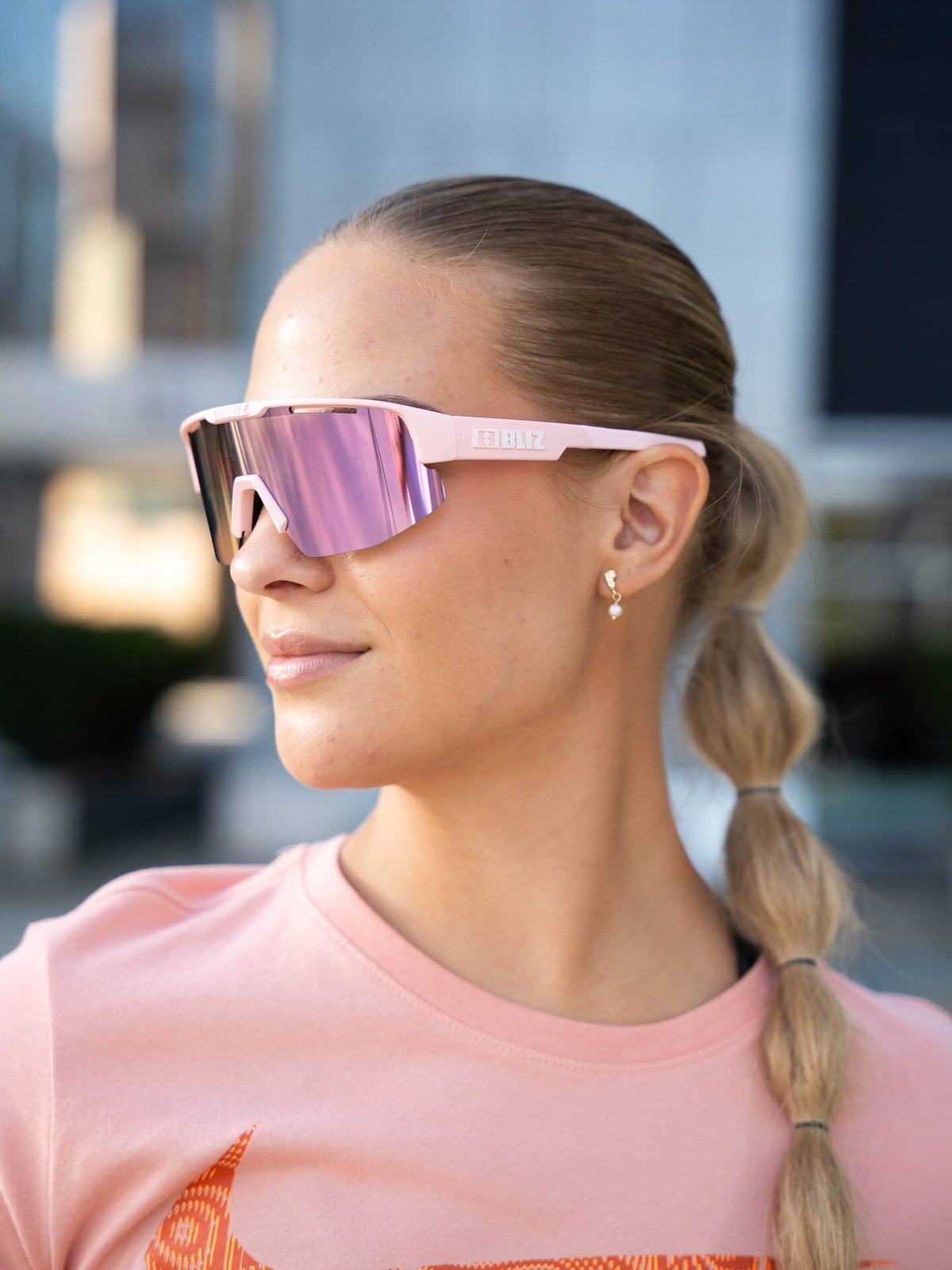 Bliz Matrix Small Matt Black/ Nano Optics Nordic Light Coral - Orange W Blue Multi