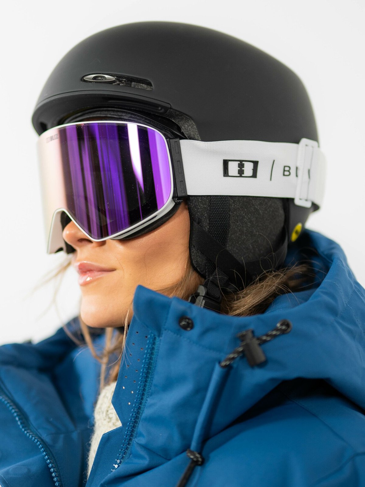 Bliz Flow Farge: White / Linse: Smoke w Pink Multi