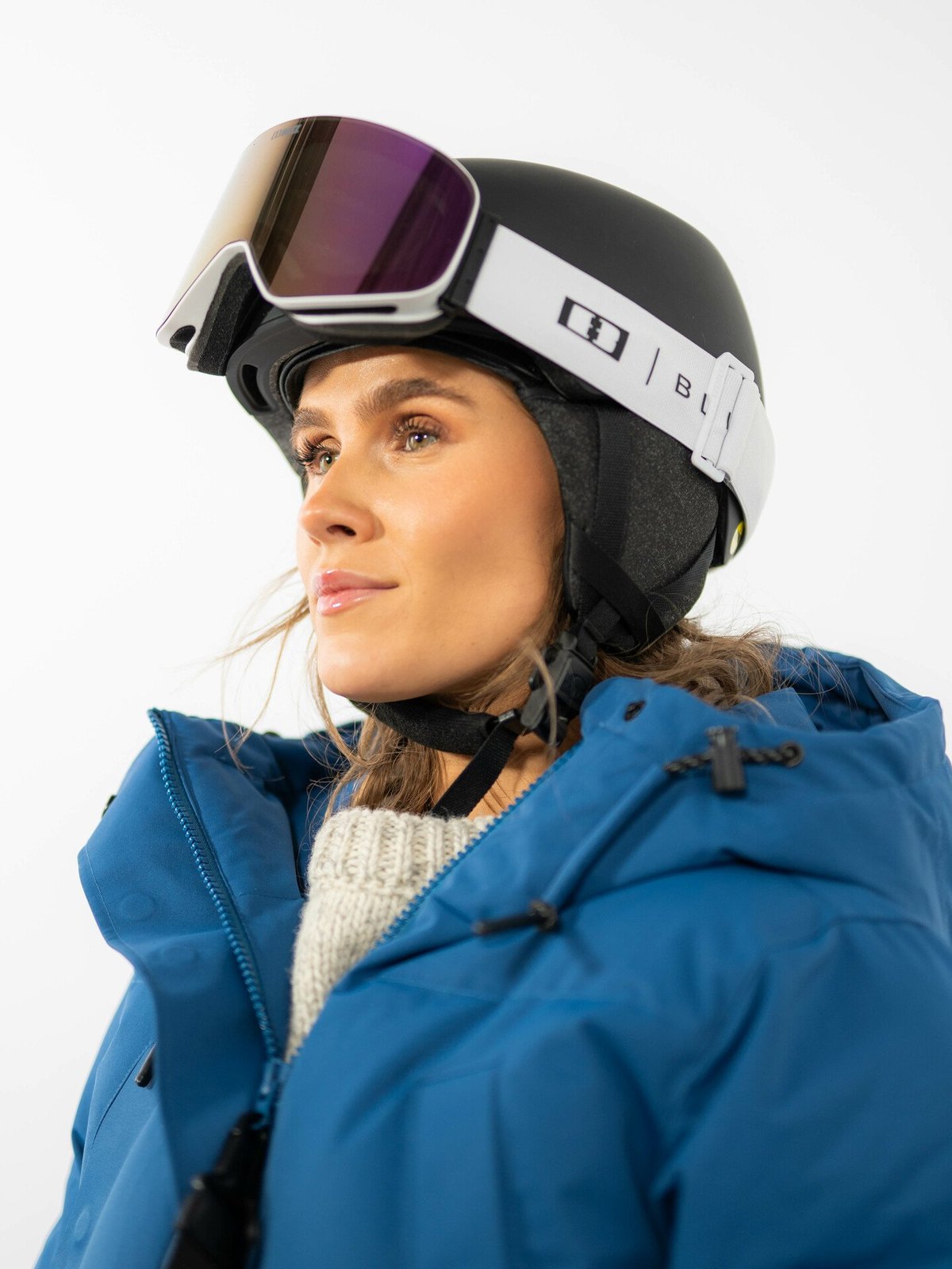 Bliz Flow Farge: White / Linse: Smoke w Pink Multi