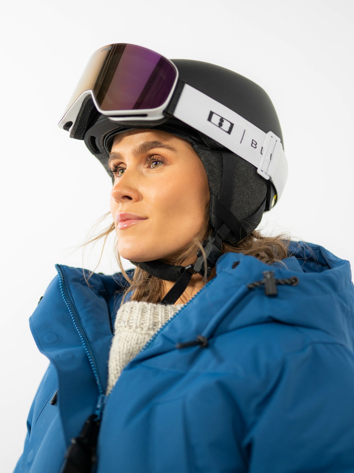 Bliz Flow Farge: White / Linse: Smoke w Pink Multi