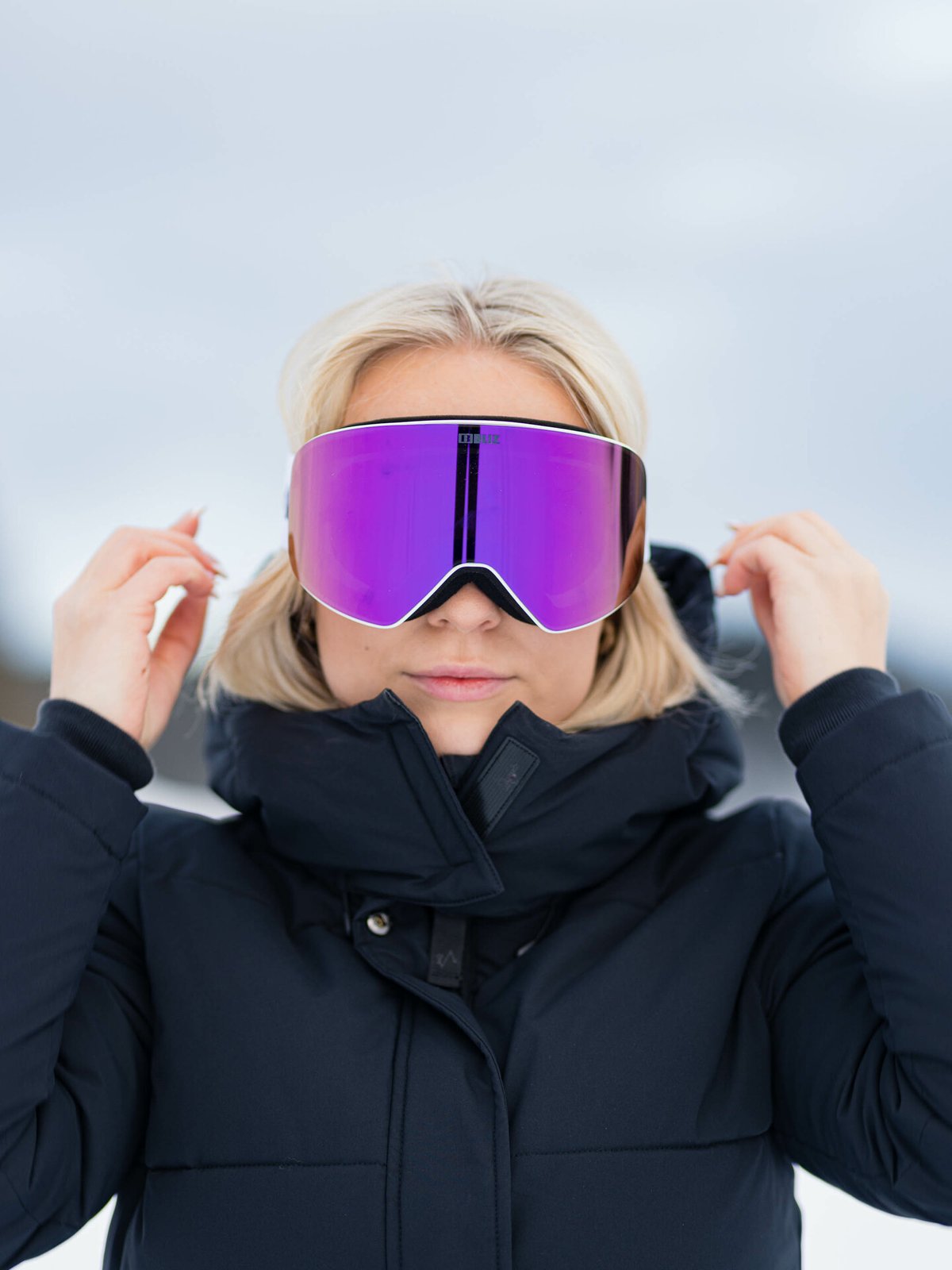 Bliz Flow Farge: White / Linse: Smoke w Pink Multi