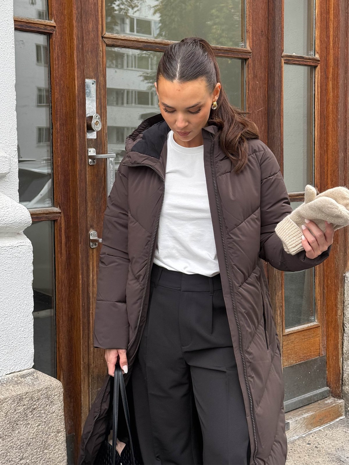 Comprimé Long Parka Coffee