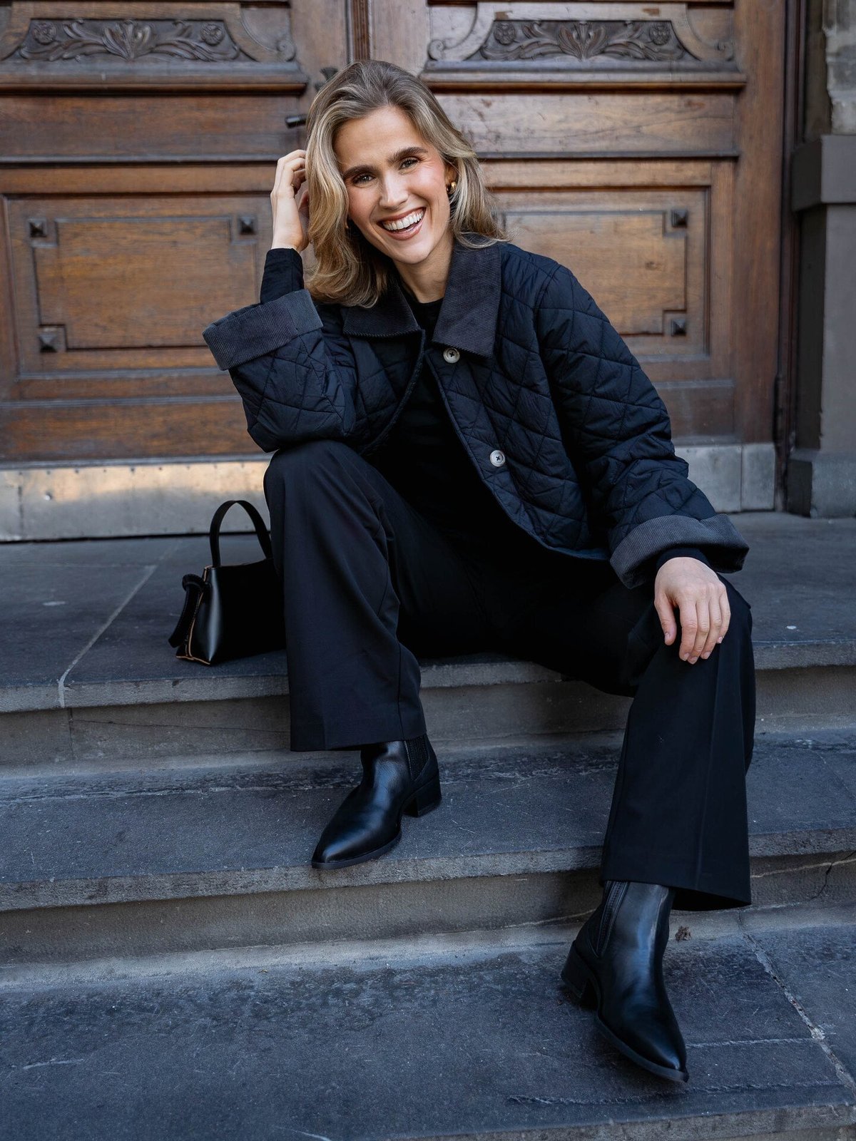 Comprimé Quilted Jacket Black