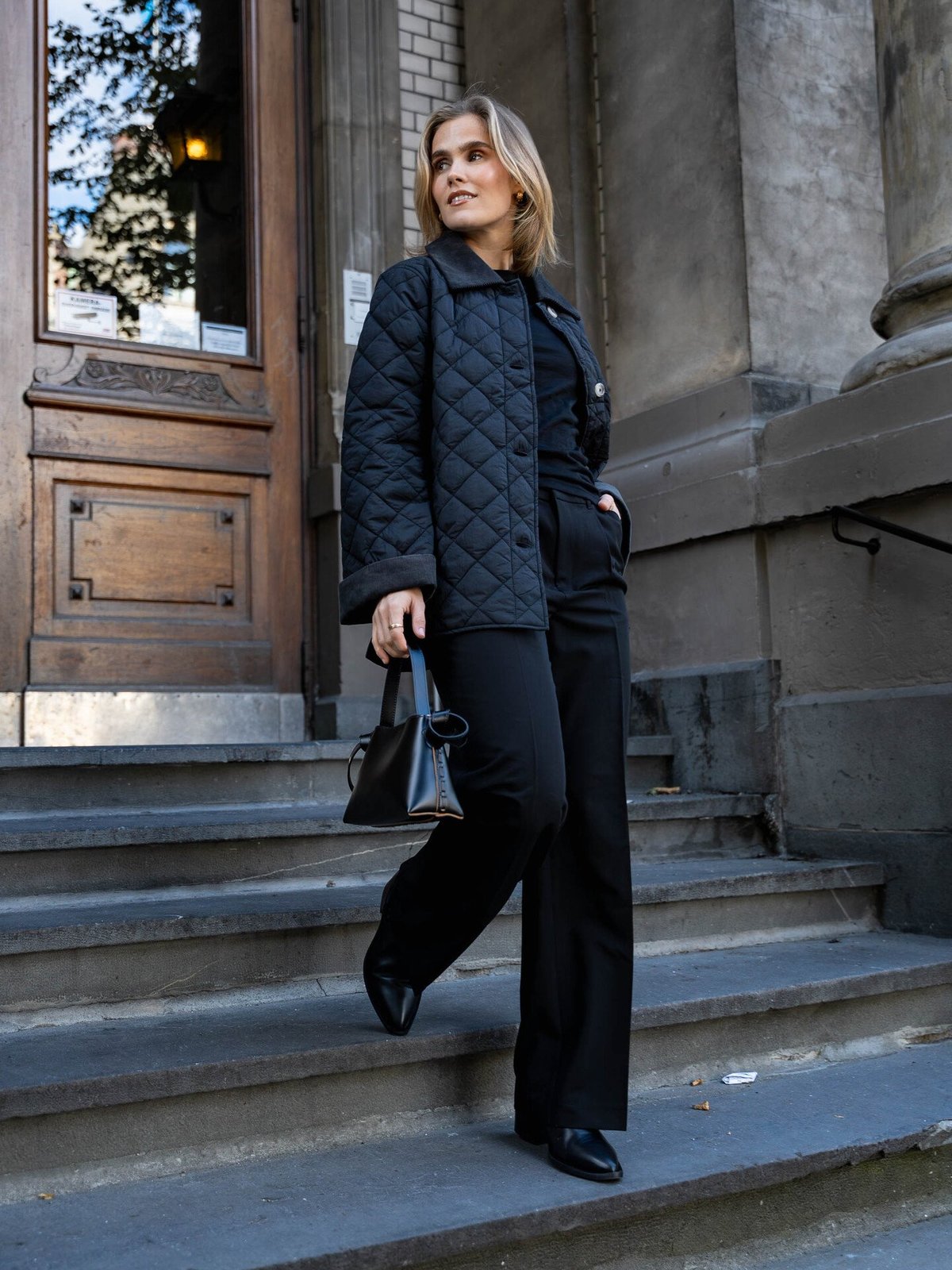 Comprimé Quilted Jacket Black