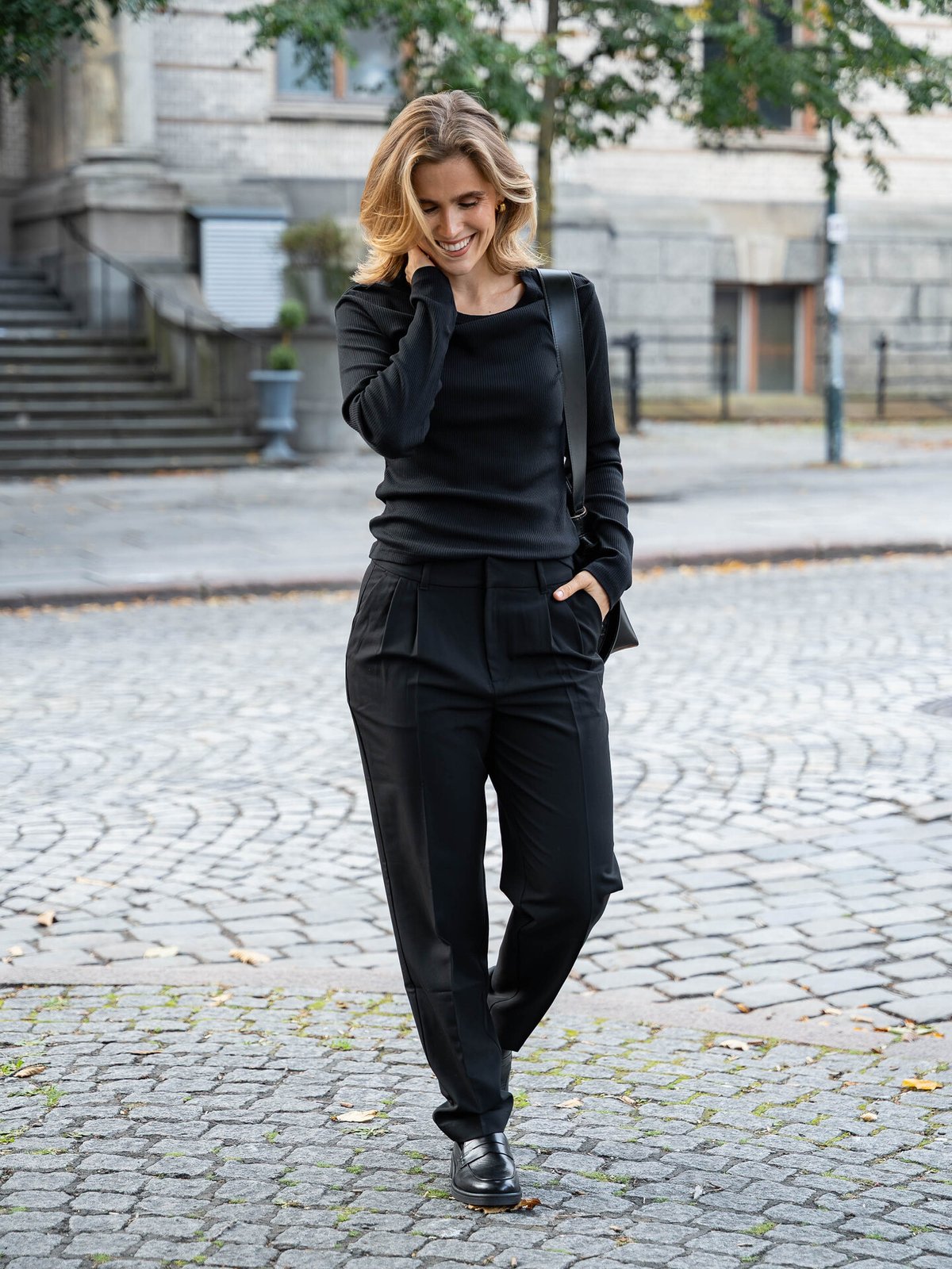 Comprimé Basic Rib Longsleeve Black