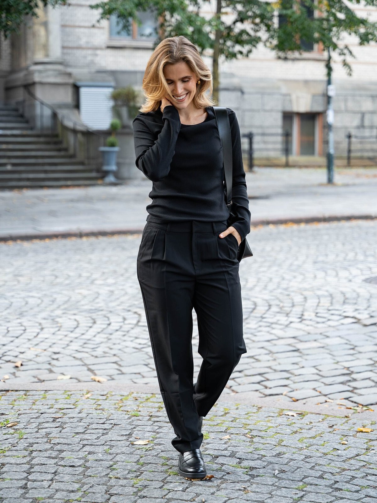 Comprimé Basic Rib Longsleeve Black