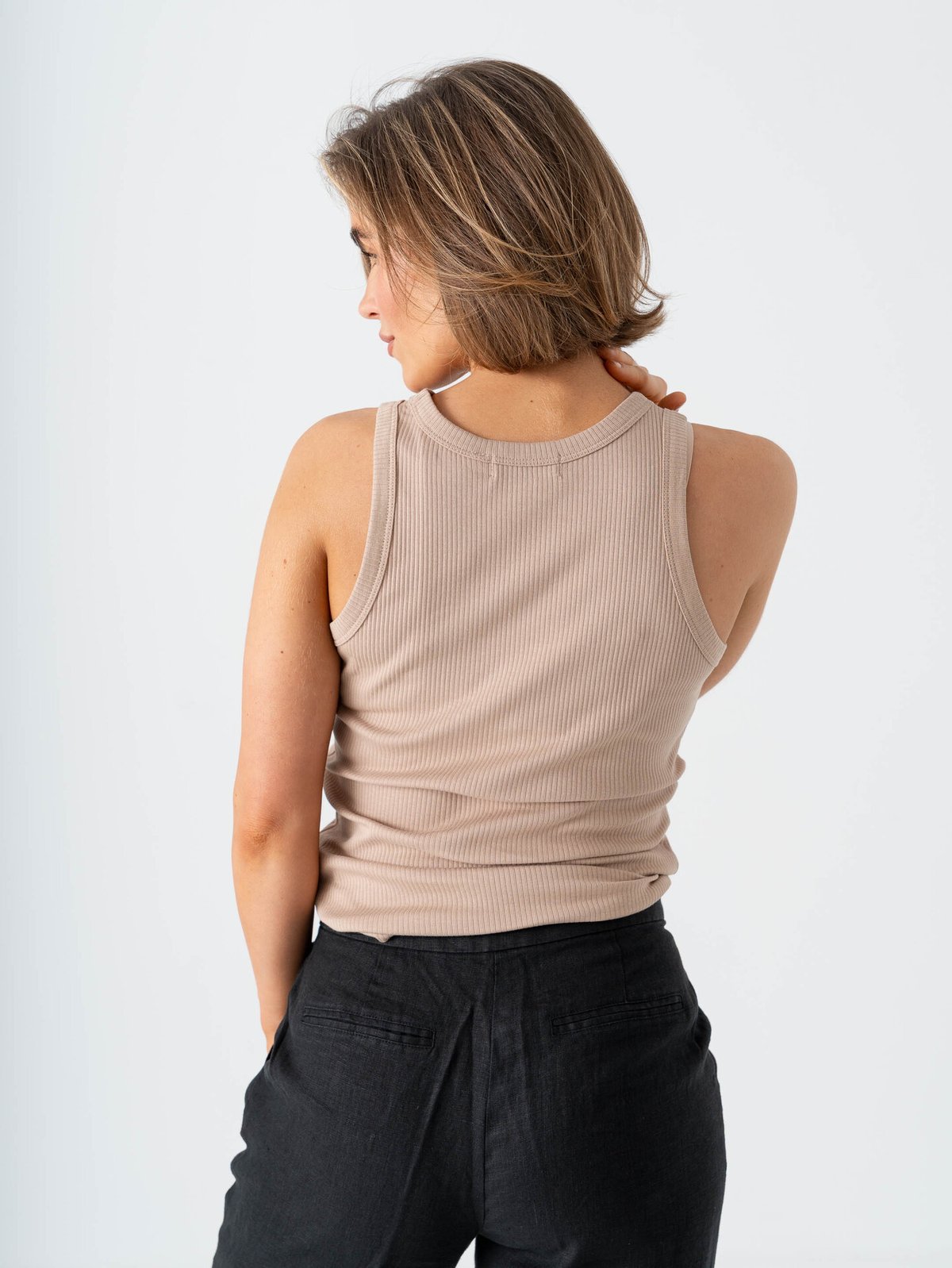 Comprimé Basic Rib Tank Top Nude