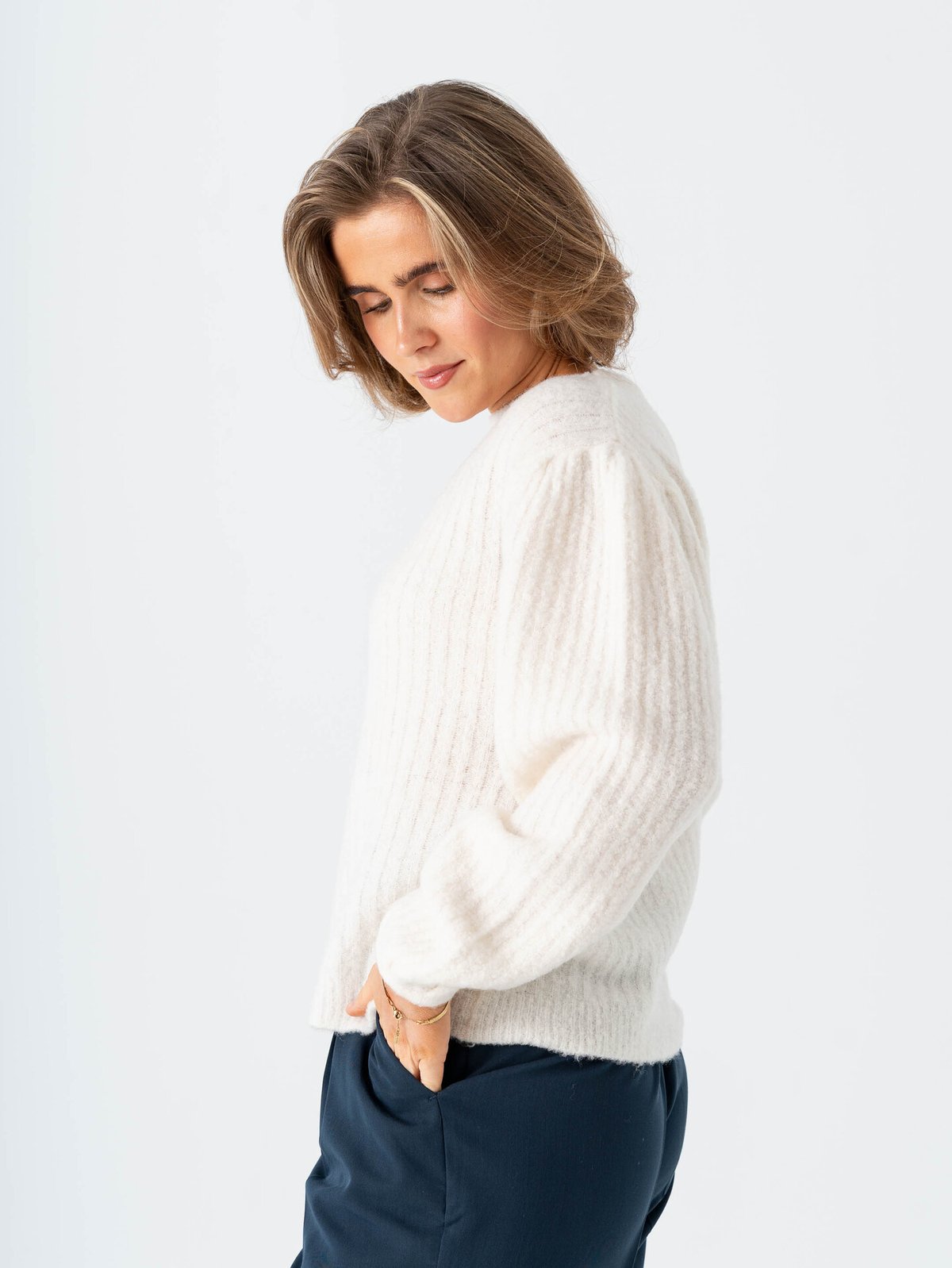 Comprimé Sleeve Sweater Creme