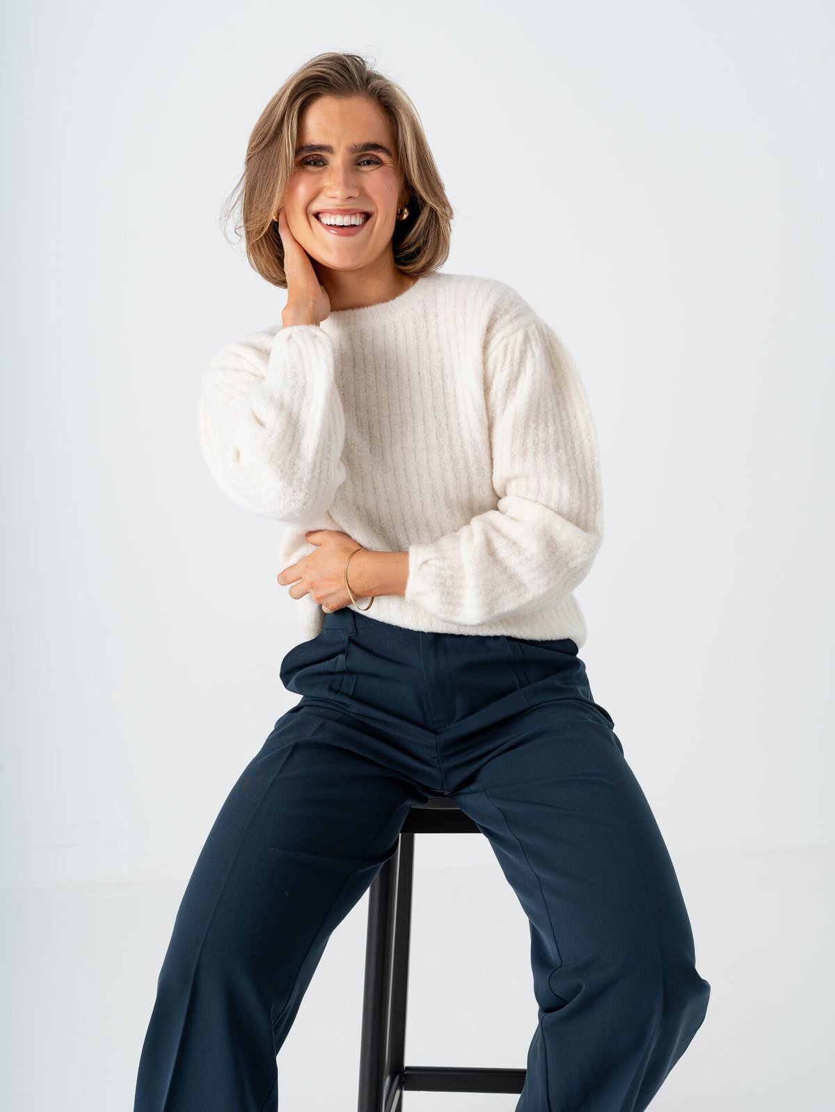 Comprimé Sleeve Sweater Creme