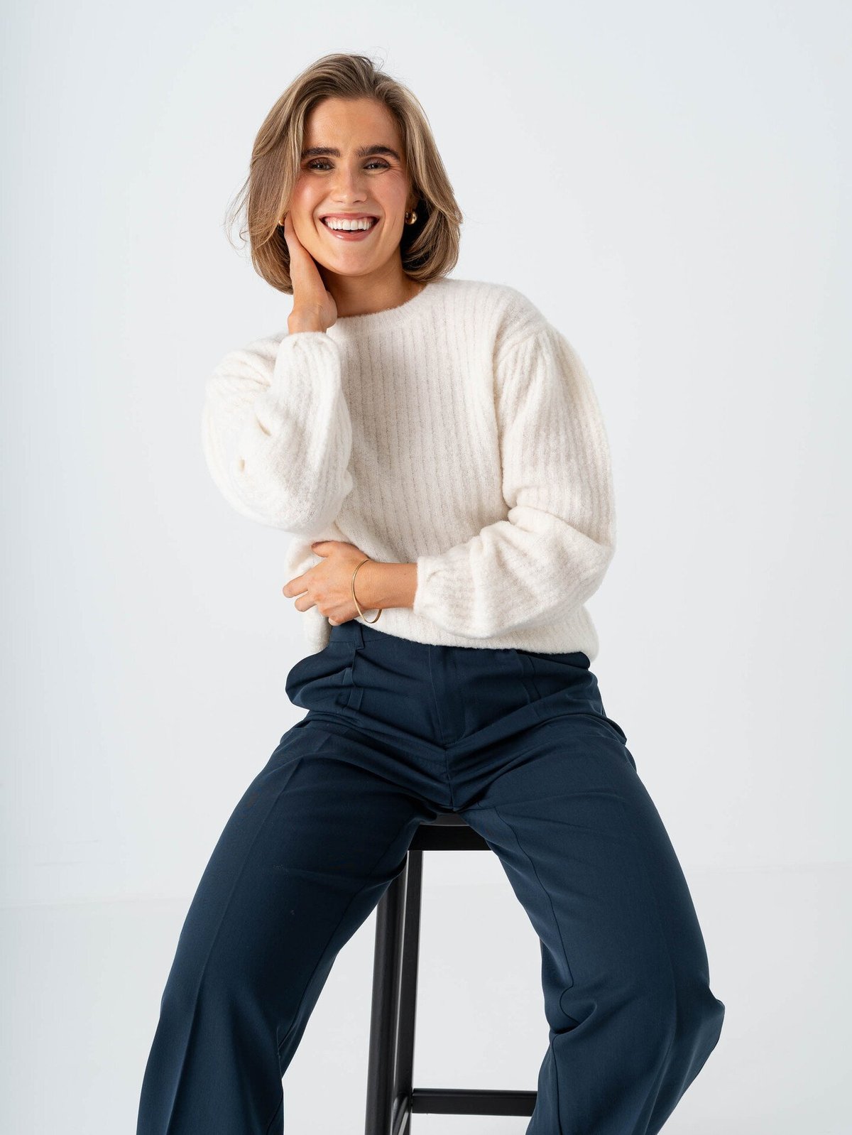 Comprimé Sleeve Sweater Creme